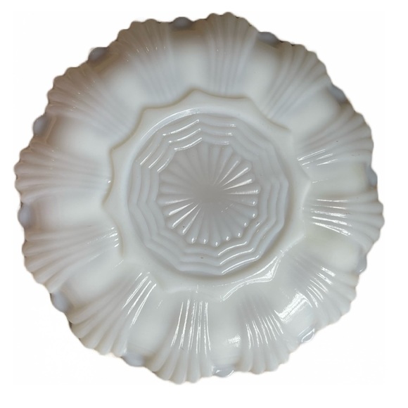 Egg plater Vtg Anchor Hocking Milk Glass 12 Deviled Egg Plate
Gold Trim Ornate - Picture 5 of 10